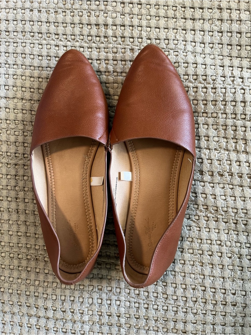 Universal Thread Women's Cognac Pointed D'Orsay Flats